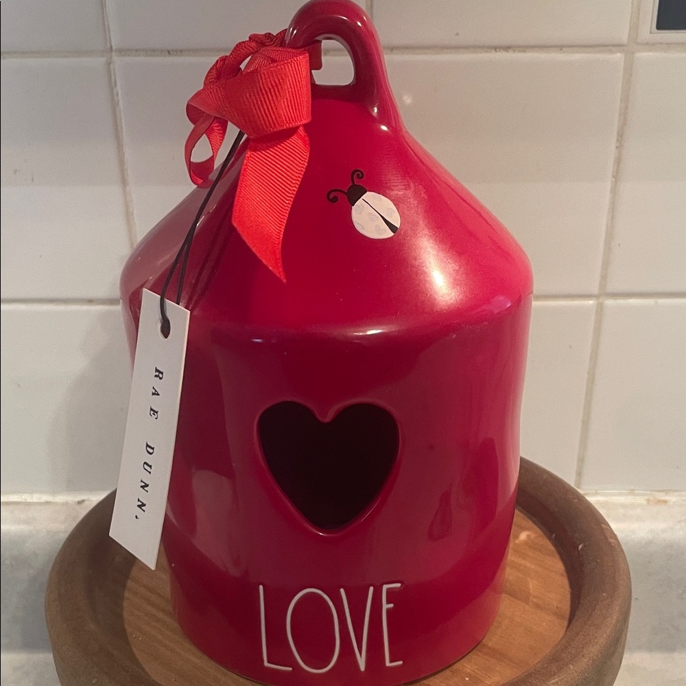 NWT Rae Dunn Red Birdhouse - Picture 2 of 8